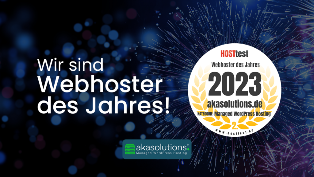 Auszeichnung zum Webhoster des Jahres 2023