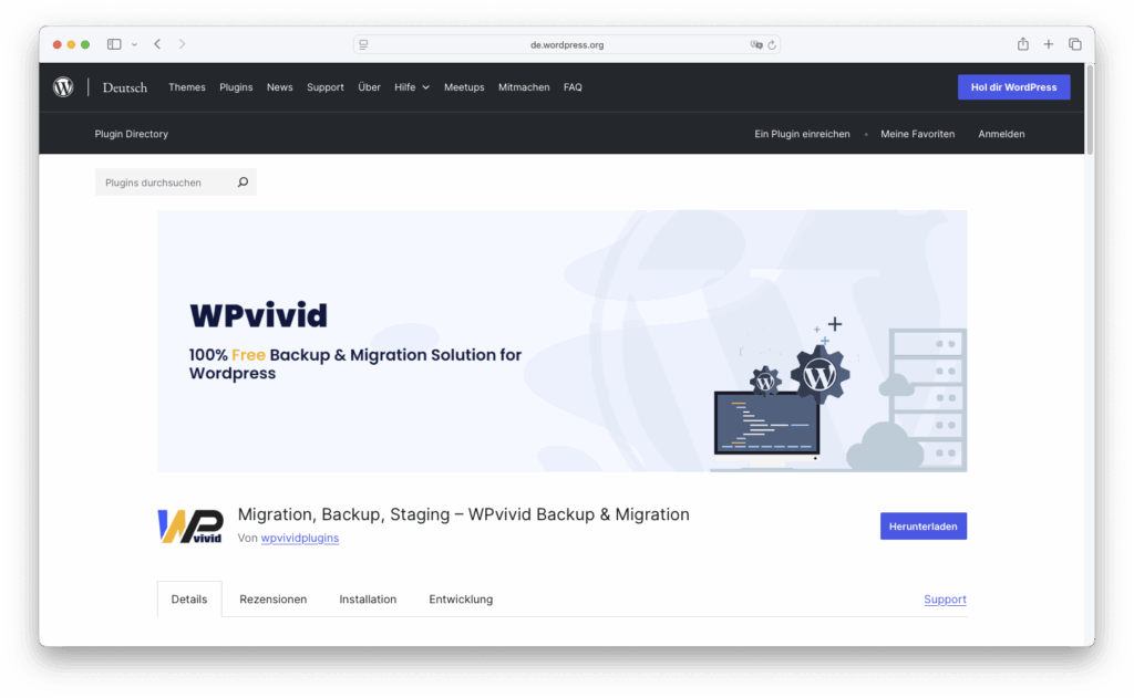 WPvivid WordPress-Plugin Store